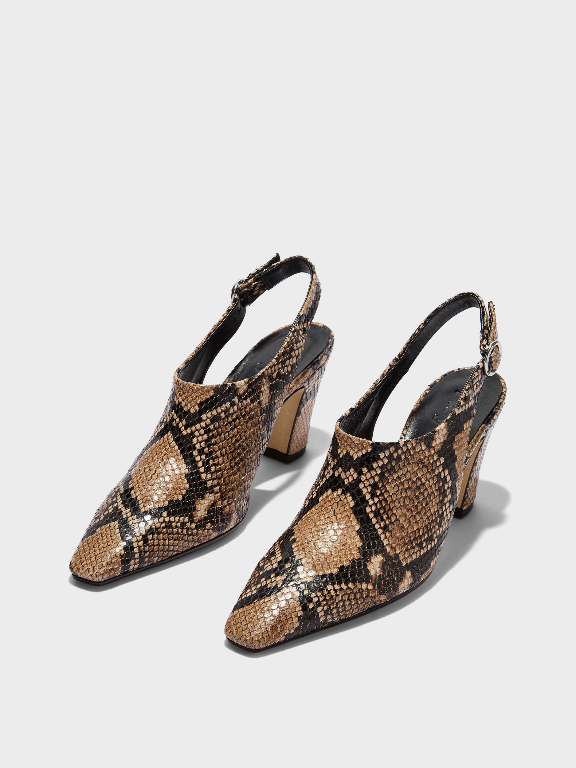Maude Snake Print Mules - Image 3