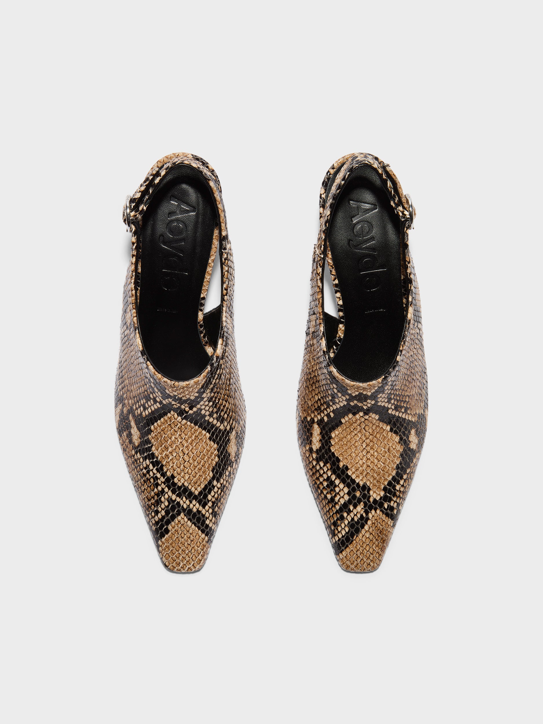 Maude Snake Print Mules - Image 5