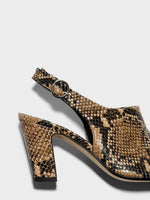 Maude Snake Print Mules - Image 4