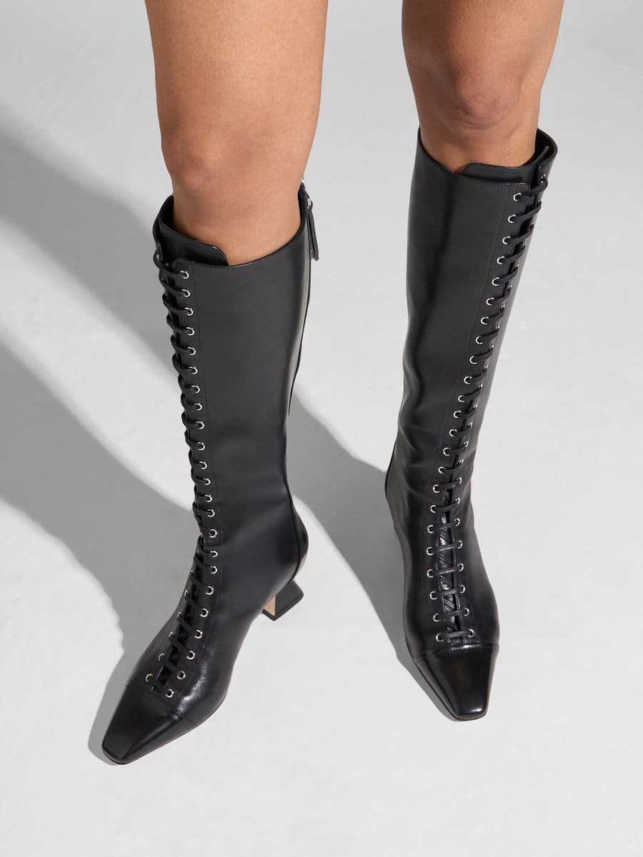 Mavis Lace-Up High Boots