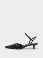 Melia Leather Kitten-Heel Pumps - Image 1