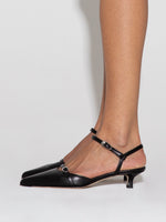 Melia Leather Kitten-Heel Pumps - Image 6