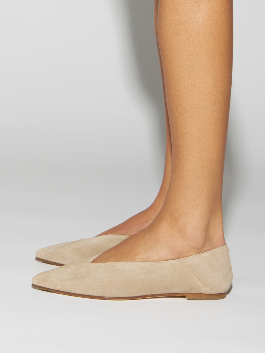 Moa Suede Pointed-Toe Flats