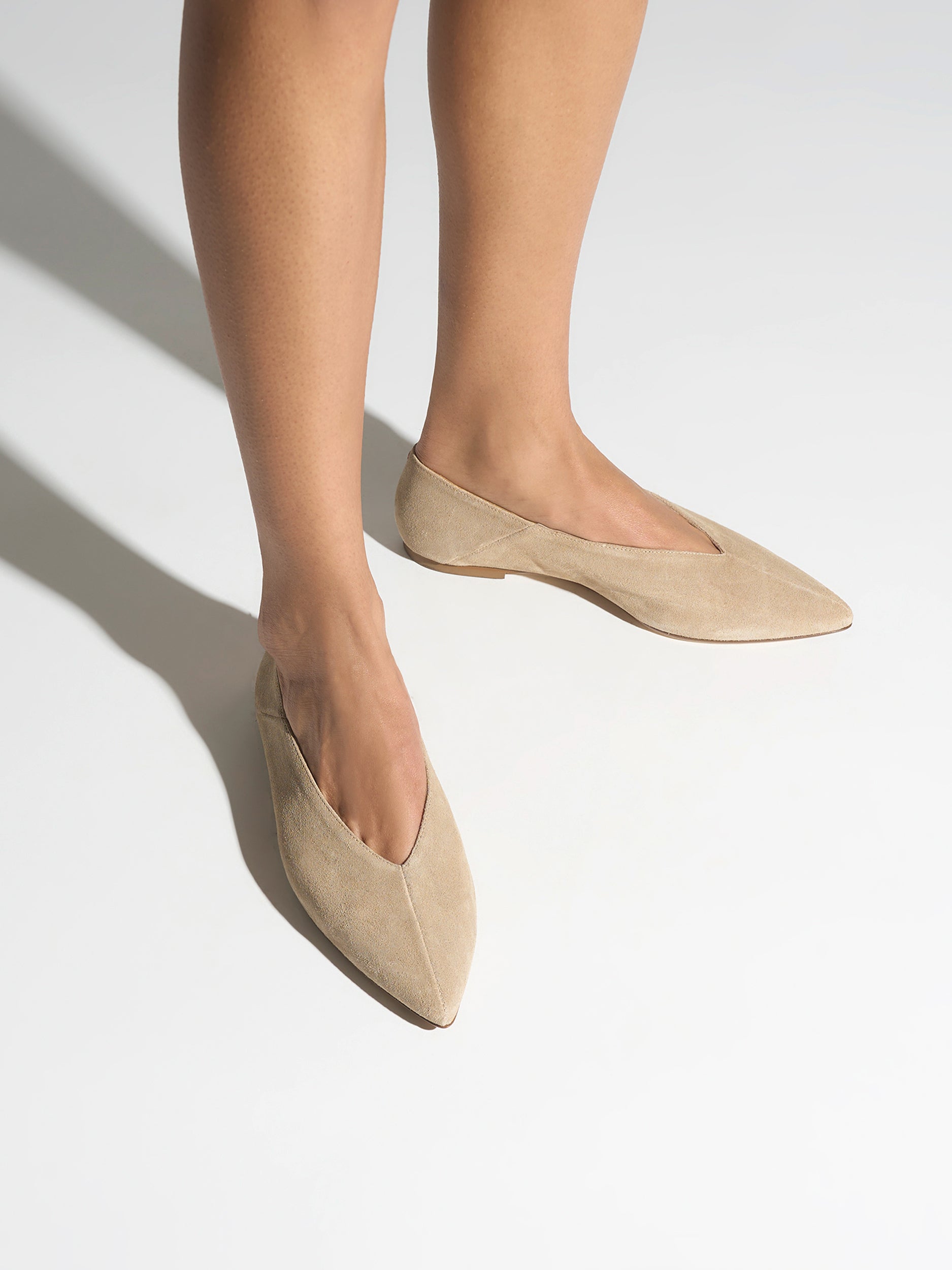 Moa Suede Pointed-Toe Flats - Image 2