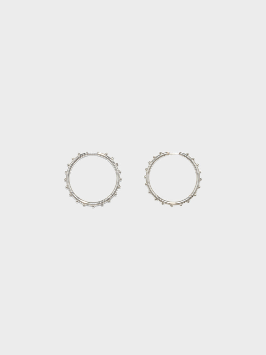 Aeyde | Otis Palladium-Plated Hoop Earrings for Women | Luxury Materials | Handmade in Italy | How to Style