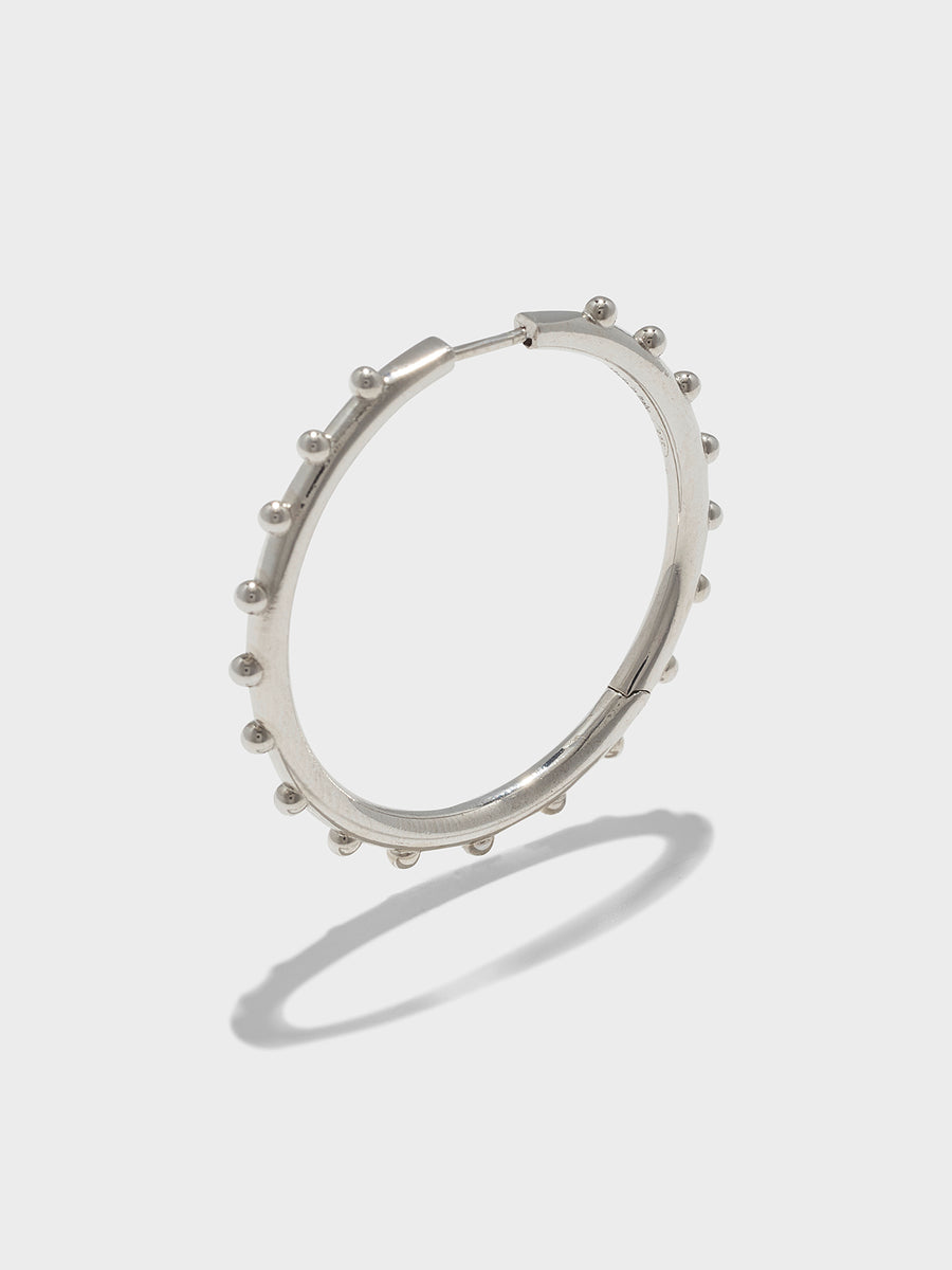Aeyde | Otis Palladium-Plated Hoop Earrings for Women | Luxury Materials | Handmade in Italy | Material Details
