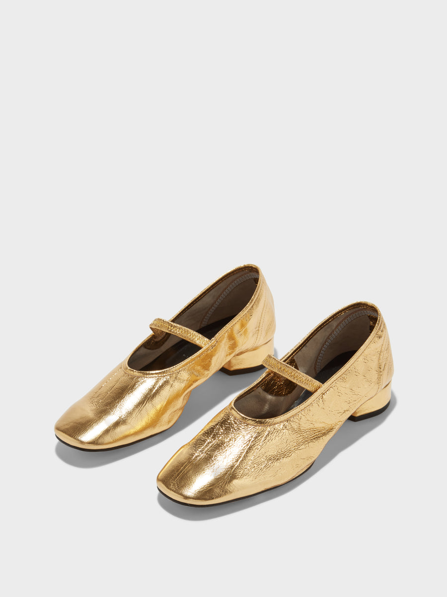 Pippa Laminated Leather Ballet Flats