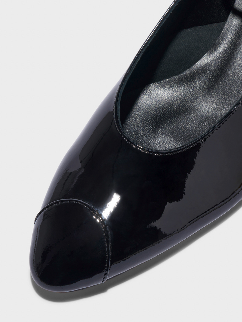 Priya Patent Almond-Toe Pumps