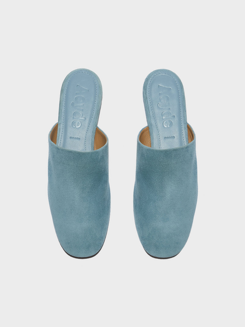 Rega Suede Round-Toe Mules
