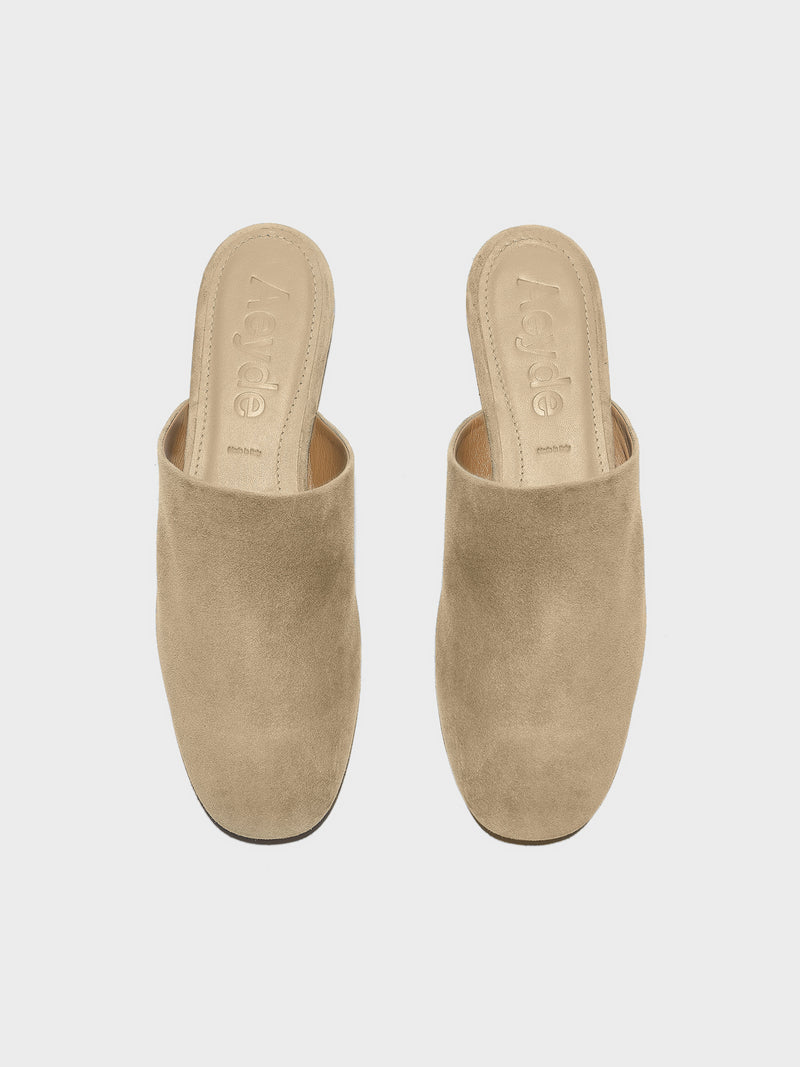 Rega Suede Round-Toe Mules