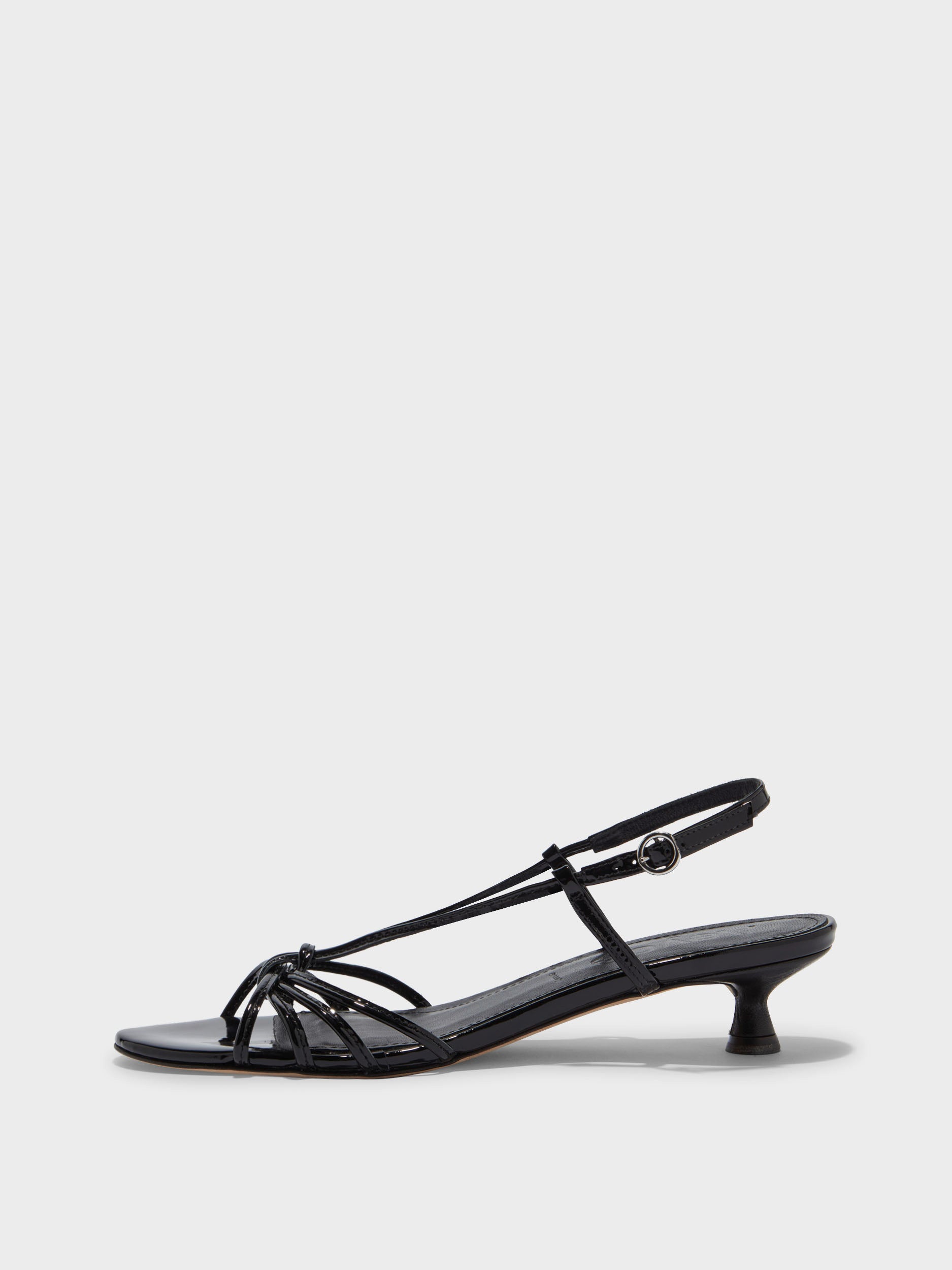 Rhonda Leather Kitten-Heel Sandals - Image 1