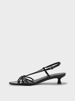 Rhonda Leather Kitten-Heel Sandals - Image 1