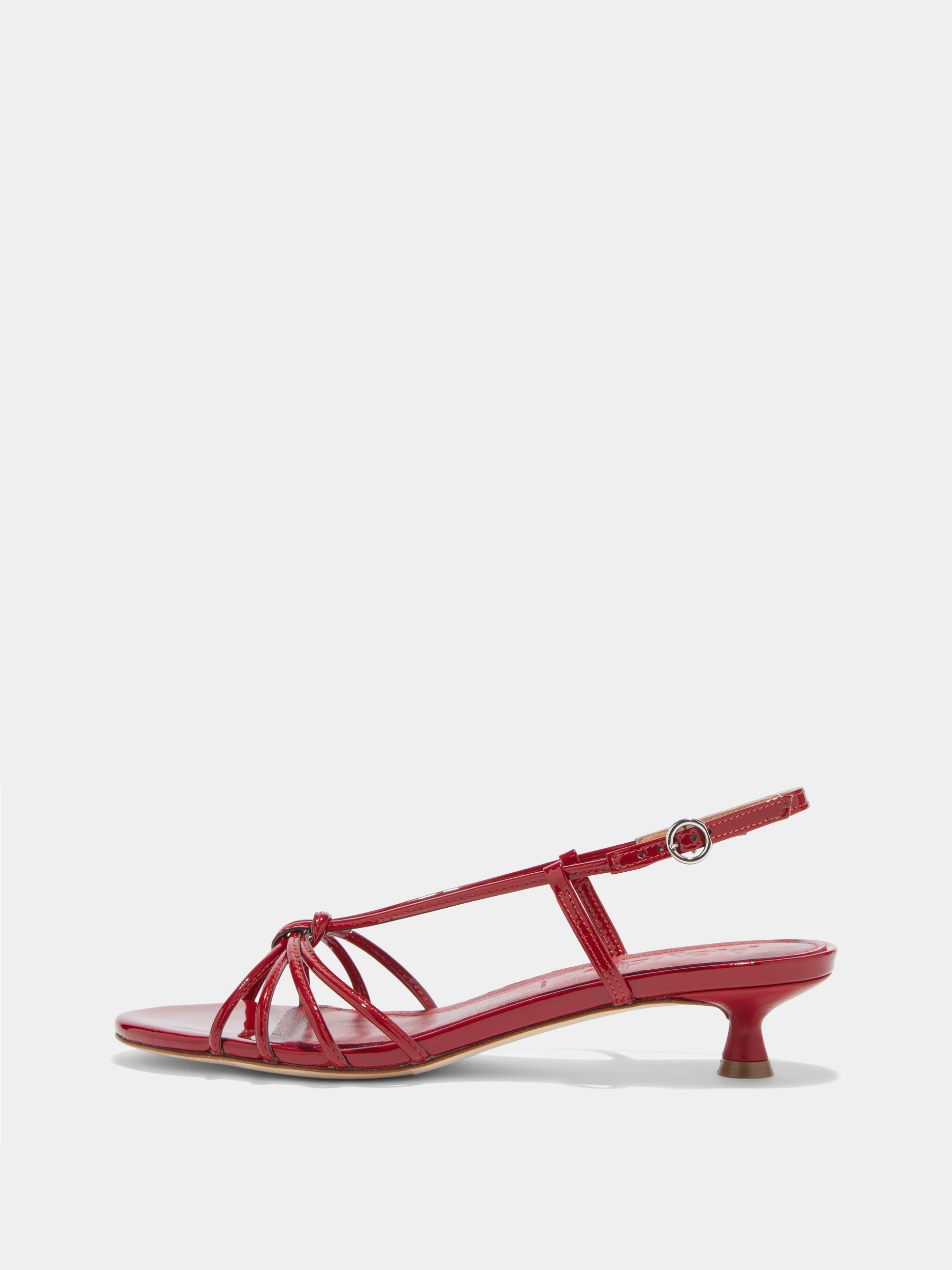 Rhonda Leather Kitten-Heel Sandals - Image 1