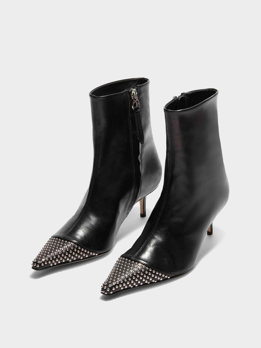 Roe Mini Stud Leather Ankle Boots