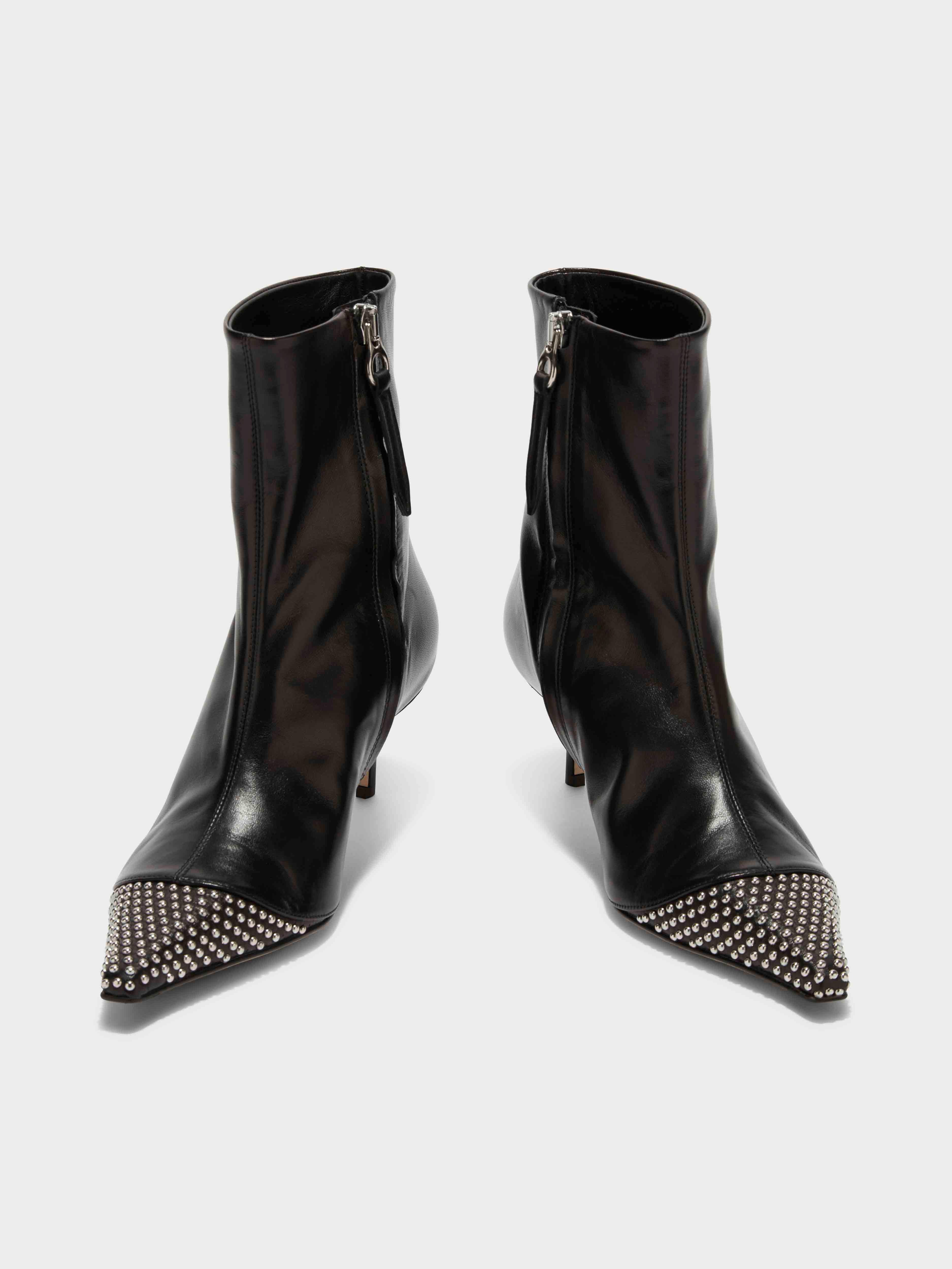 Roe Mini Stud Leather Ankle Boots - Image 5