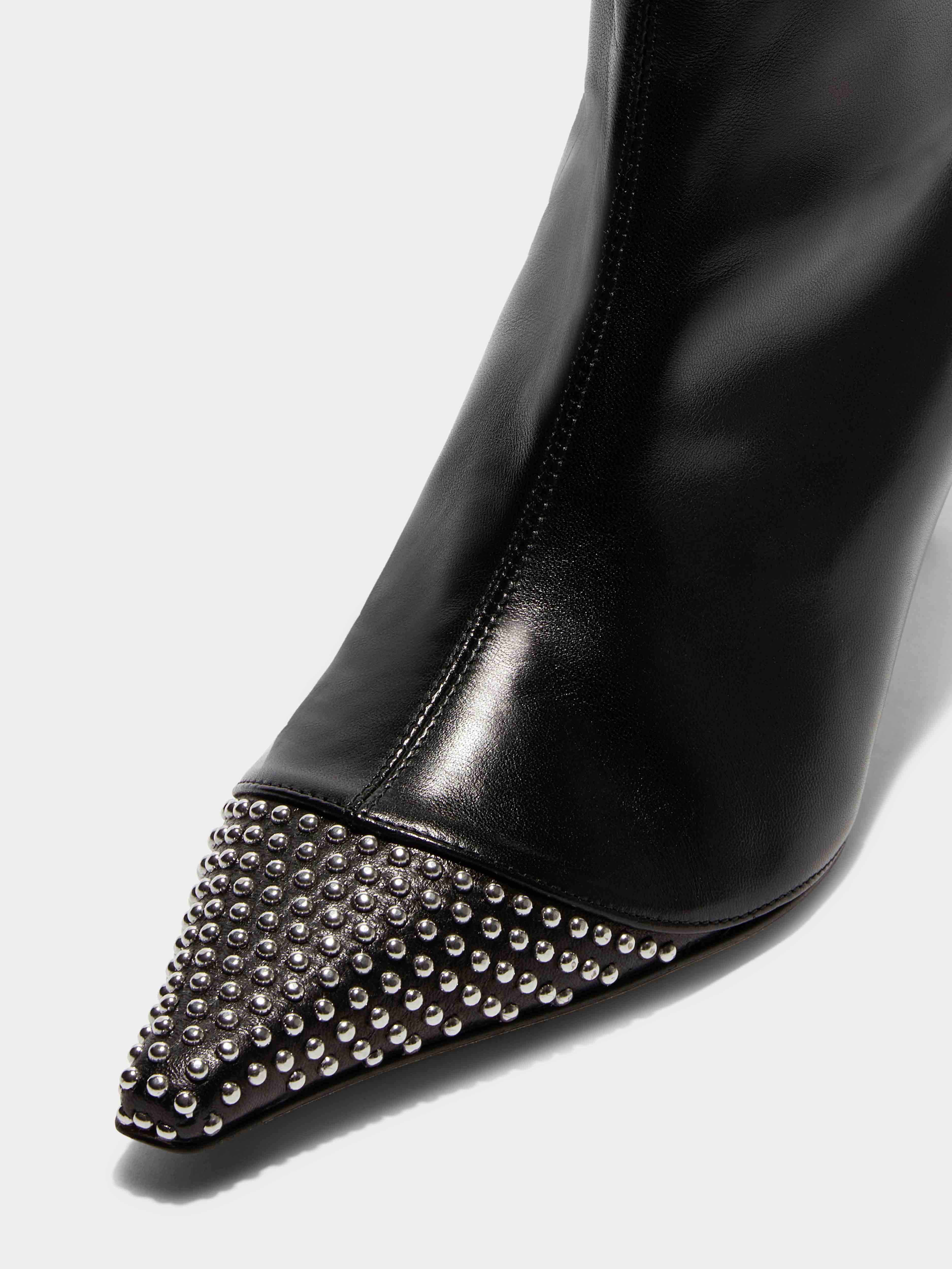 Roe Mini Stud Leather Ankle Boots - Image 4