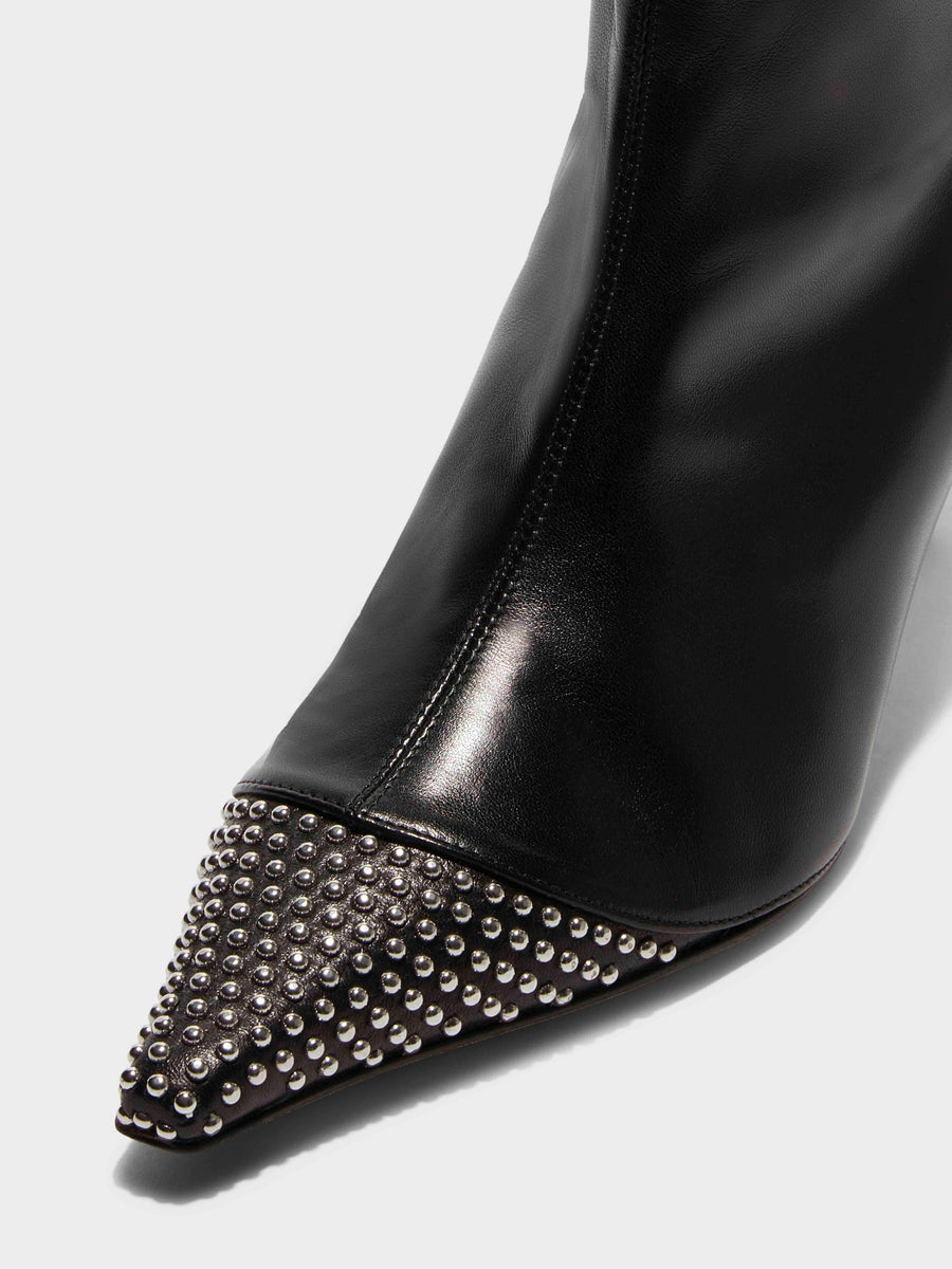 Roe Mini Stud Leather Ankle Boots