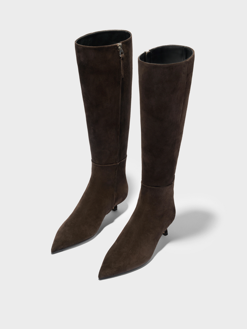 Sabrina Suede Knee-High Boots