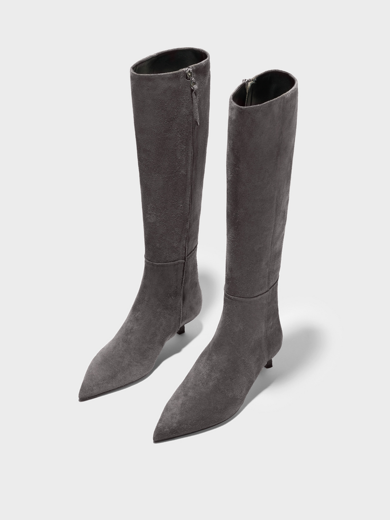 Sabrina Suede Knee-High Boots