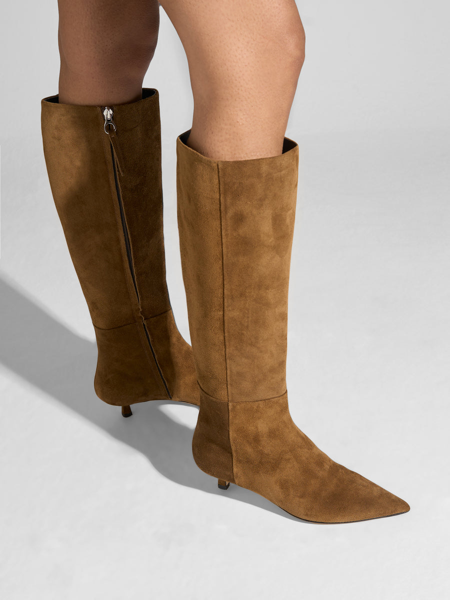 Sabrina Suede Knee-High Boots