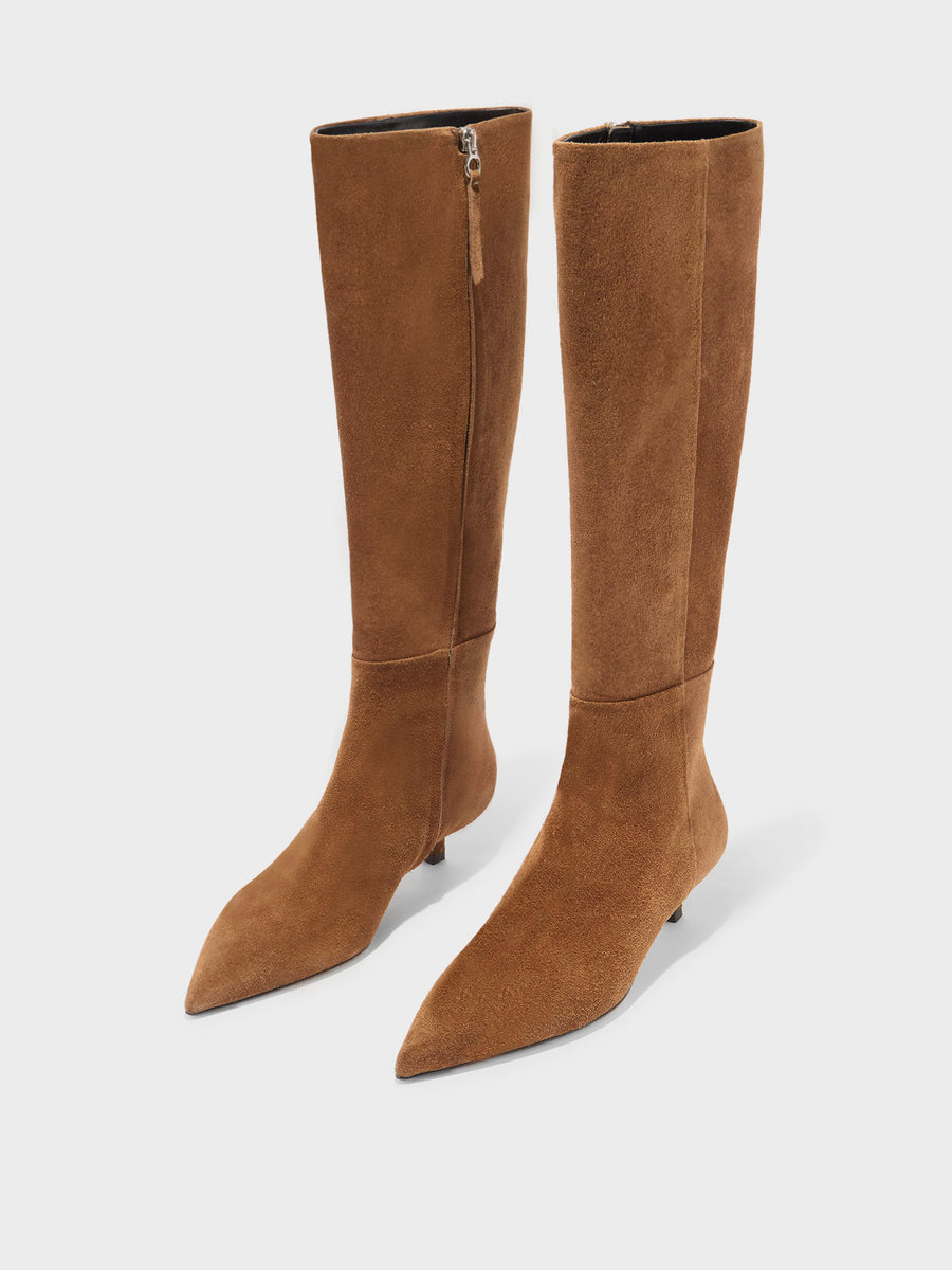 Sabrina Suede Knee-High Boots