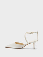 Salome Satin Stiletto Pumps - Image 1