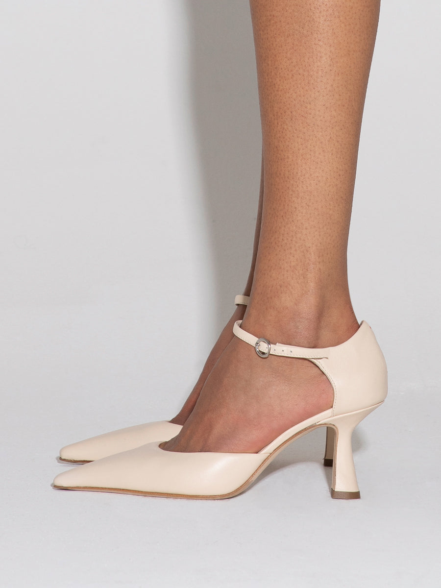 Salvi Leather Ankle Strap Pumps