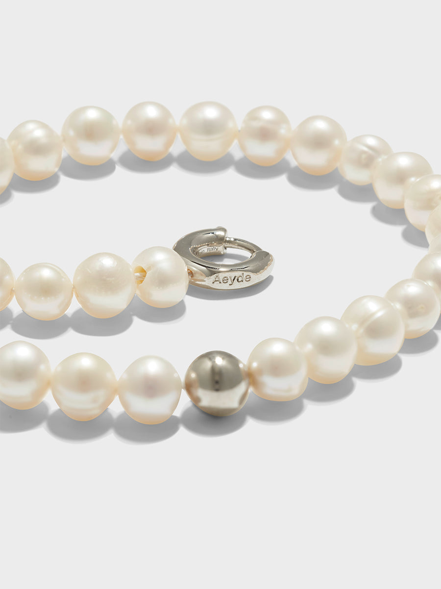 Sarin Pearl and Palladium-Plated Necklace