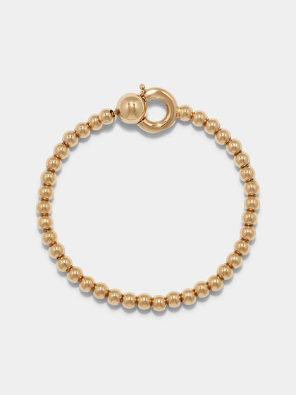 Aeyde | Sasha Ball Chain 18kt Gold-Plated Bracelet for Women | Luxury Materials | Handmade in Italy