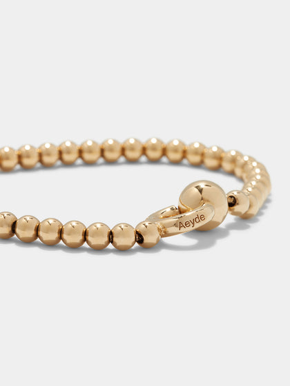 Aeyde | Sasha Ball Chain 18kt Gold-Plated Bracelet for Women | Luxury Materials | Handmade in Italy | Material Details