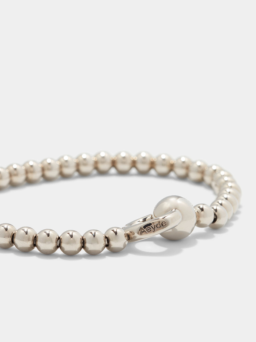 Aeyde | Sasha Ball Chain Palladium-Plated Bracelet for Women | Luxury Materials | Handmade in Italy | Material Details