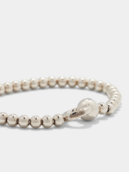Aeyde | Sasha Ball Chain Palladium-Plated Bracelet for Women | Luxury Materials | Handmade in Italy | Material Details