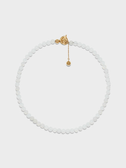 Aeyde | Saylor White Jade and 18kt Gold-Plated Necklace for Women | Luxury Materials | Handmade in Italy | How to Style