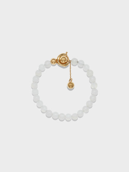 Aeyde | Seth White Jade and 18kt Gold-Plated Bracelet for Women | Luxury Materials | Handmade in Italy | How to Style