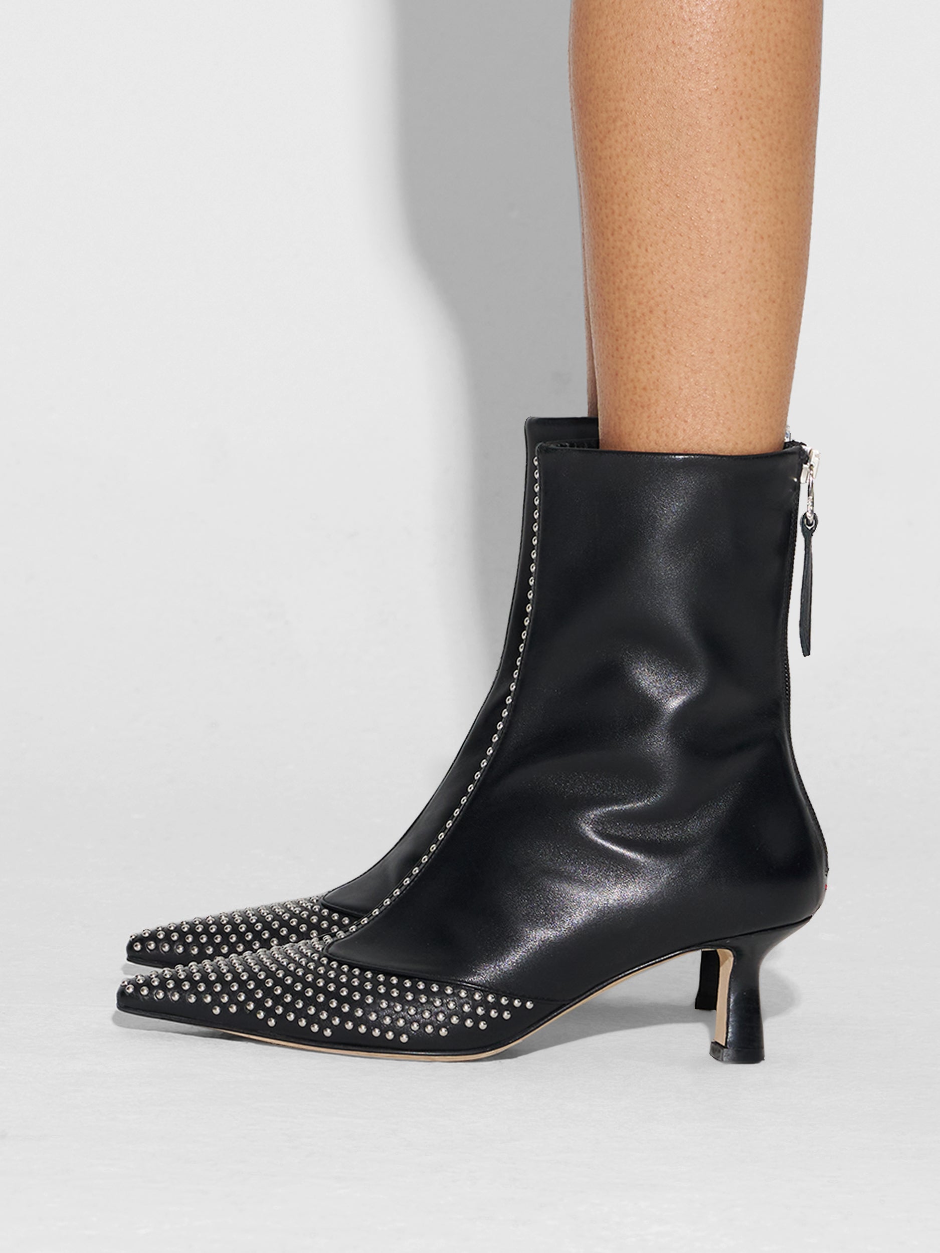 Sila Mini Stud Leather Boots - Image 6