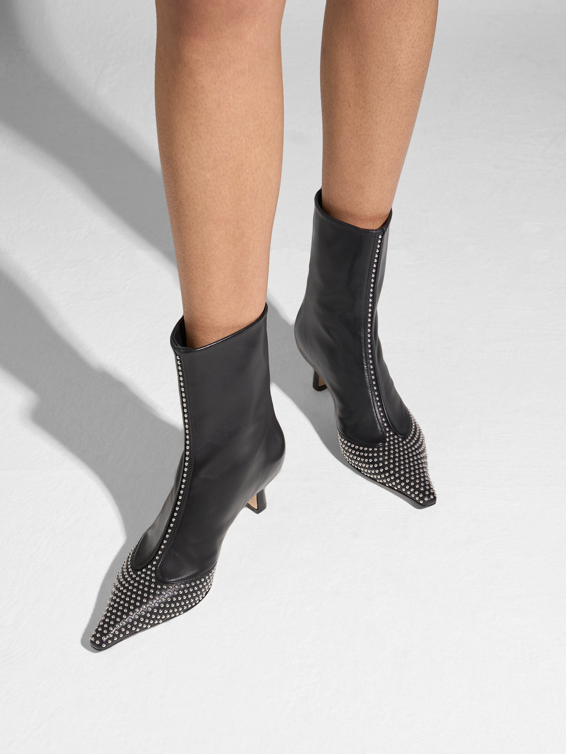 Sila Mini Stud Leather Boots - Image 2