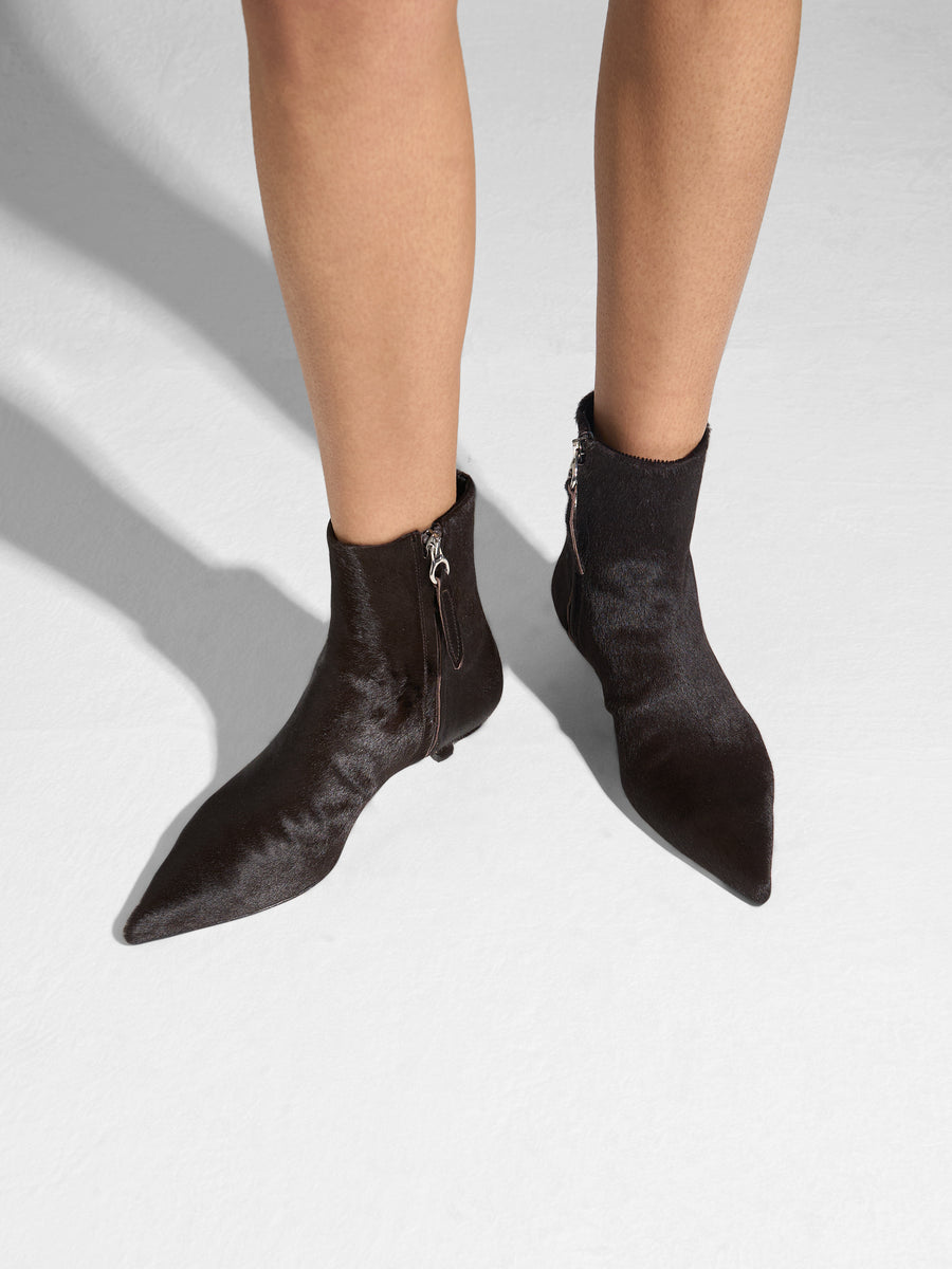 Sofie Pony Hair Ankle Boots