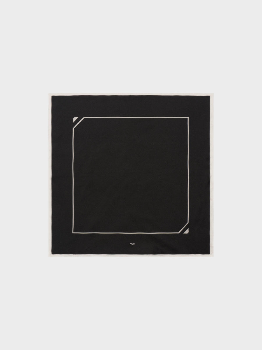 Aeyde | Soli Silk 60x60cm Scarves for Women | Moka Silk | Luxury Materials | Handmade in Italy