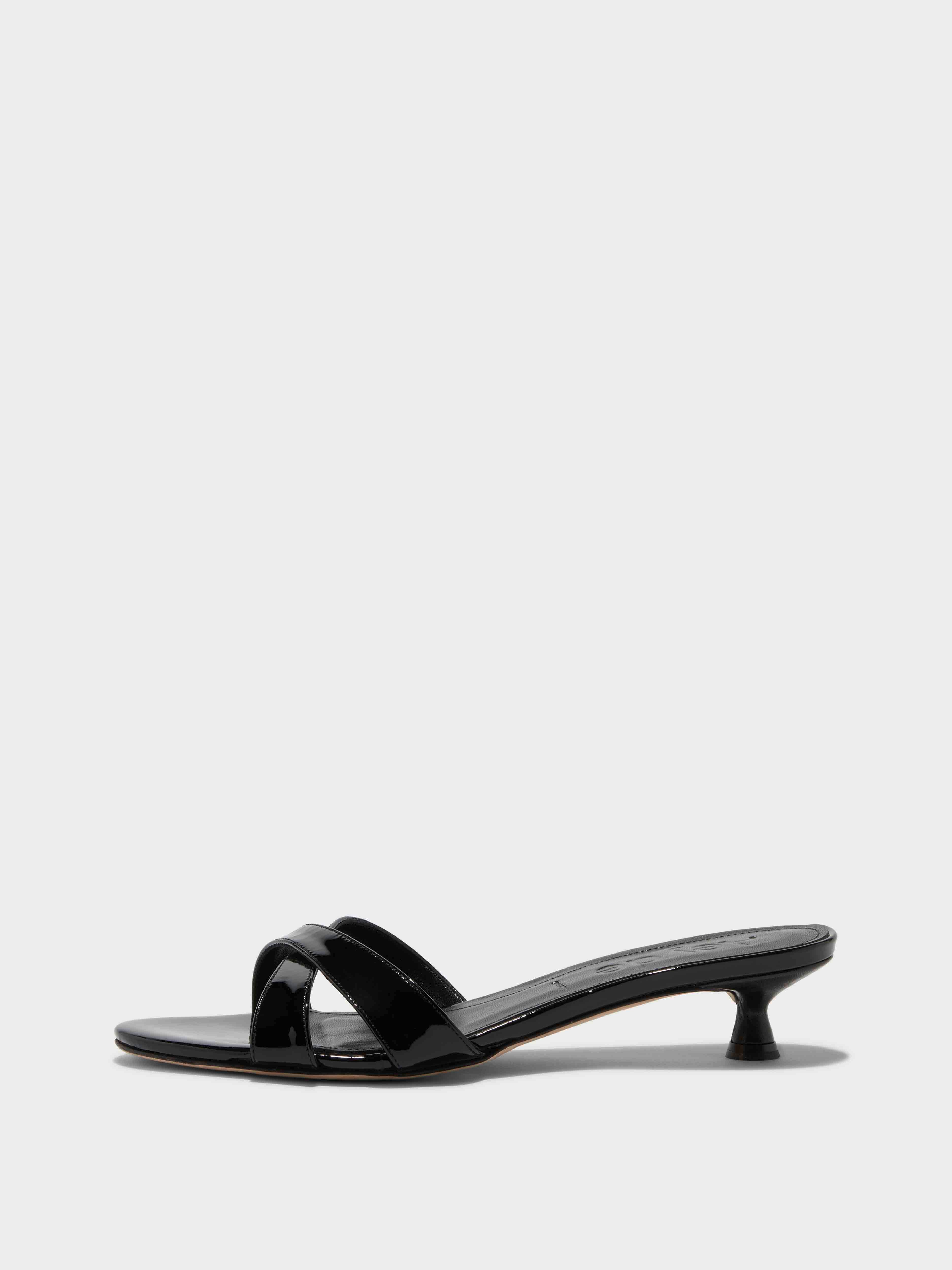 Stina Leather Kitten-Heel Sandals - Image 1