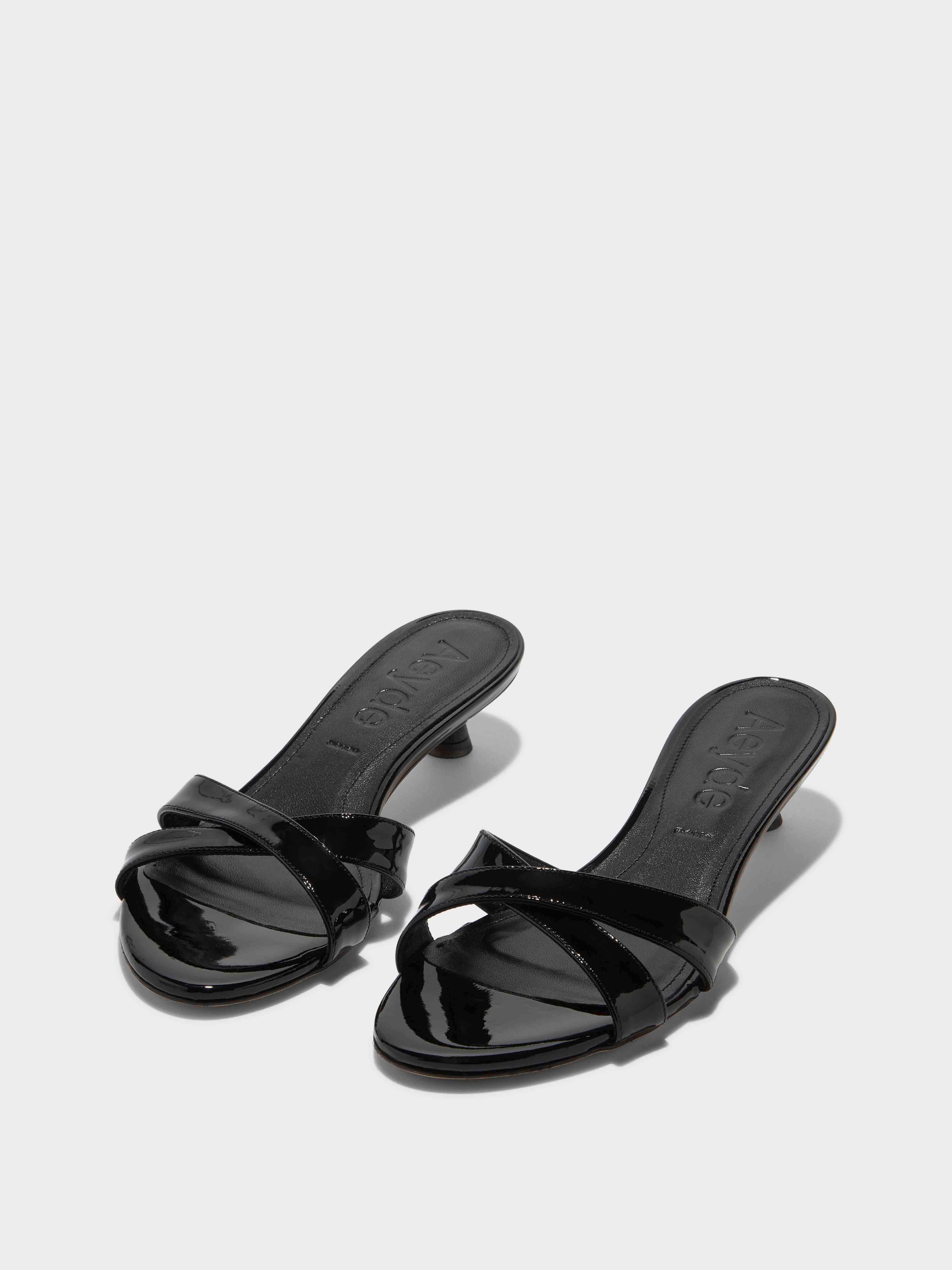 Stina Leather Kitten-Heel Sandals - Image 2