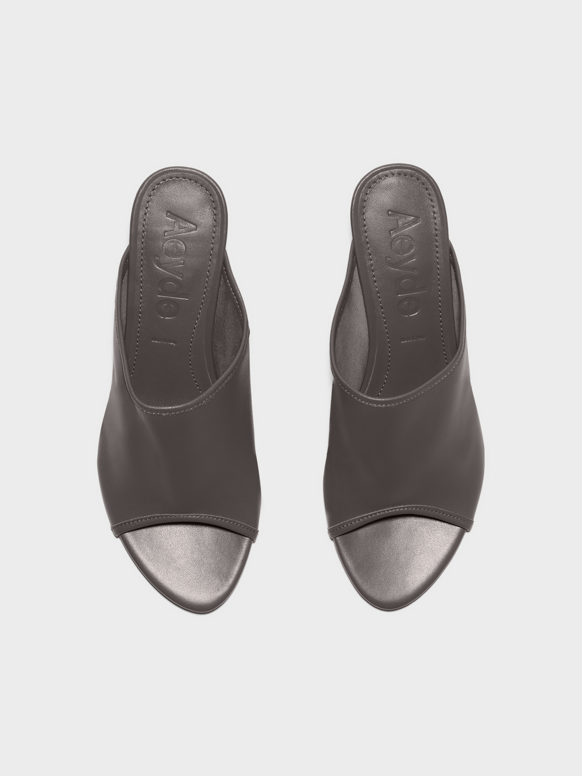 Aeyde | Suzanne Wedge Sandal Leather Heeled Sandals for Women | Taupe Nappa | Round Toe | Mid Heel | Luxury Materials | Handmade in Italy