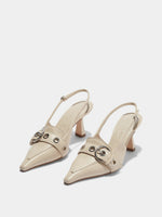 Tara Leather Slingback Pumps - Image 2
