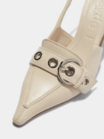 Tara Leather Slingback Pumps - Image 3