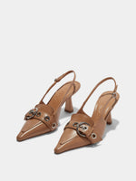 Tara Leather Slingback Pumps - Image 2