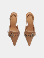 Tara Leather Slingback Pumps - Image 5