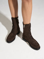 Tate Suede Lace-Up Ankle Boots - Image 2