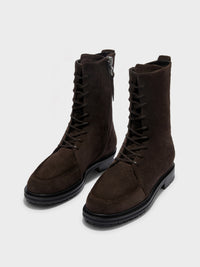 Tate Suede Lace-Up Ankle Boots