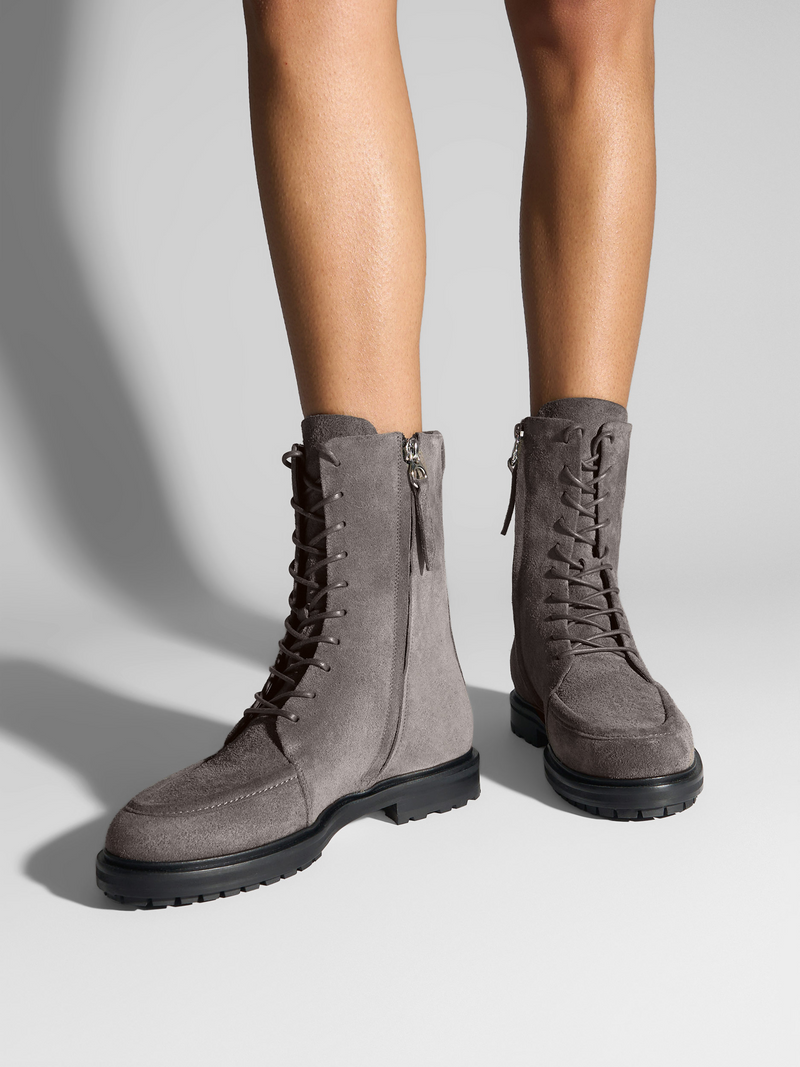 Tate Suede Lace-Up Ankle Boots