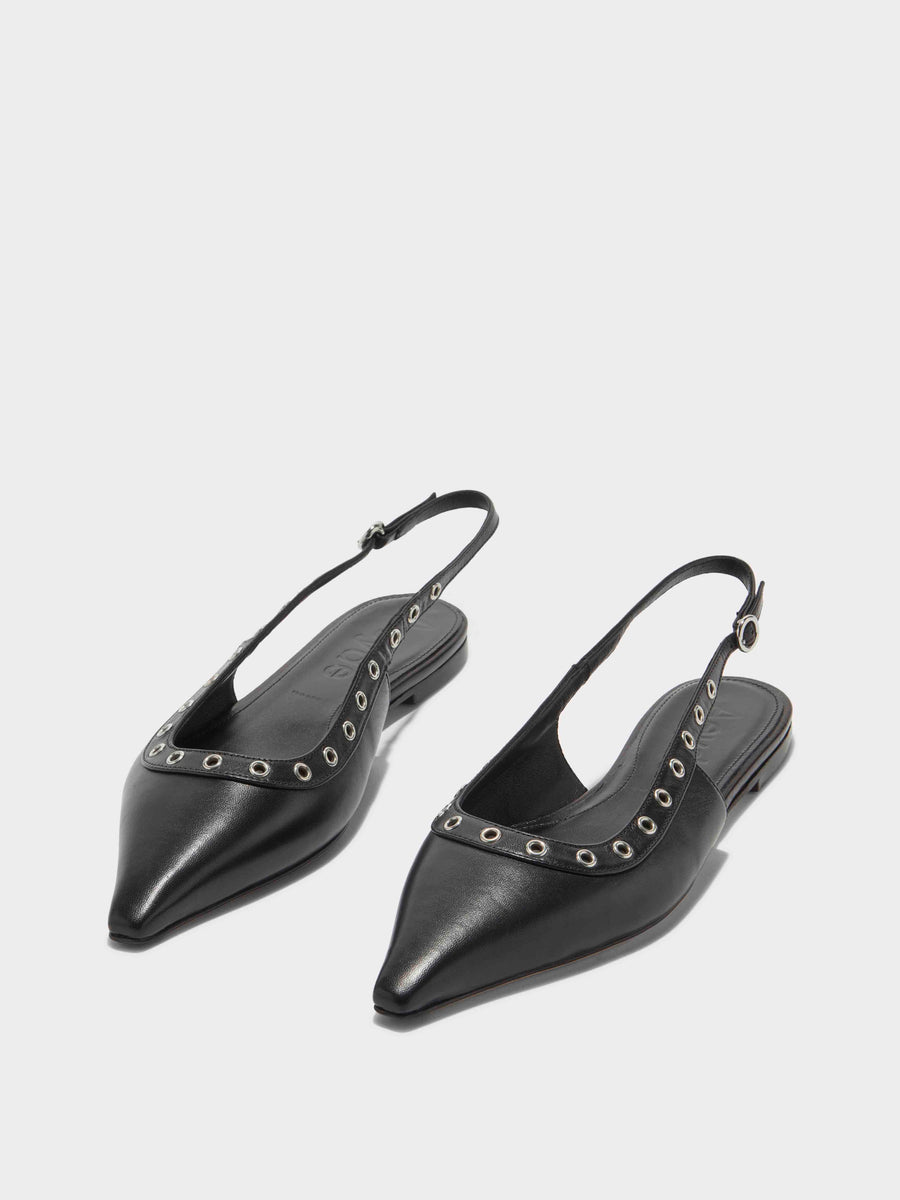 Tizia Leather Slingback Flats