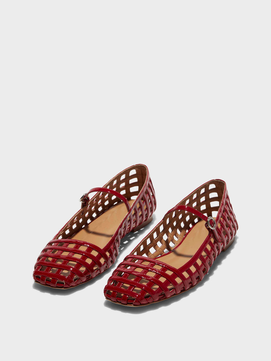 Uma Caged Mary-Jane Flats